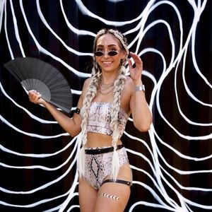 Snake skin print tube top & high waisted booty short set